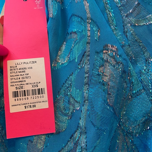 Lilly Pulitzer Galiana Silk Top NWT$178 - Picture 5 of 8